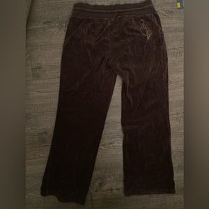 Y2K BABYPHAT VELVET BROWN PANTS